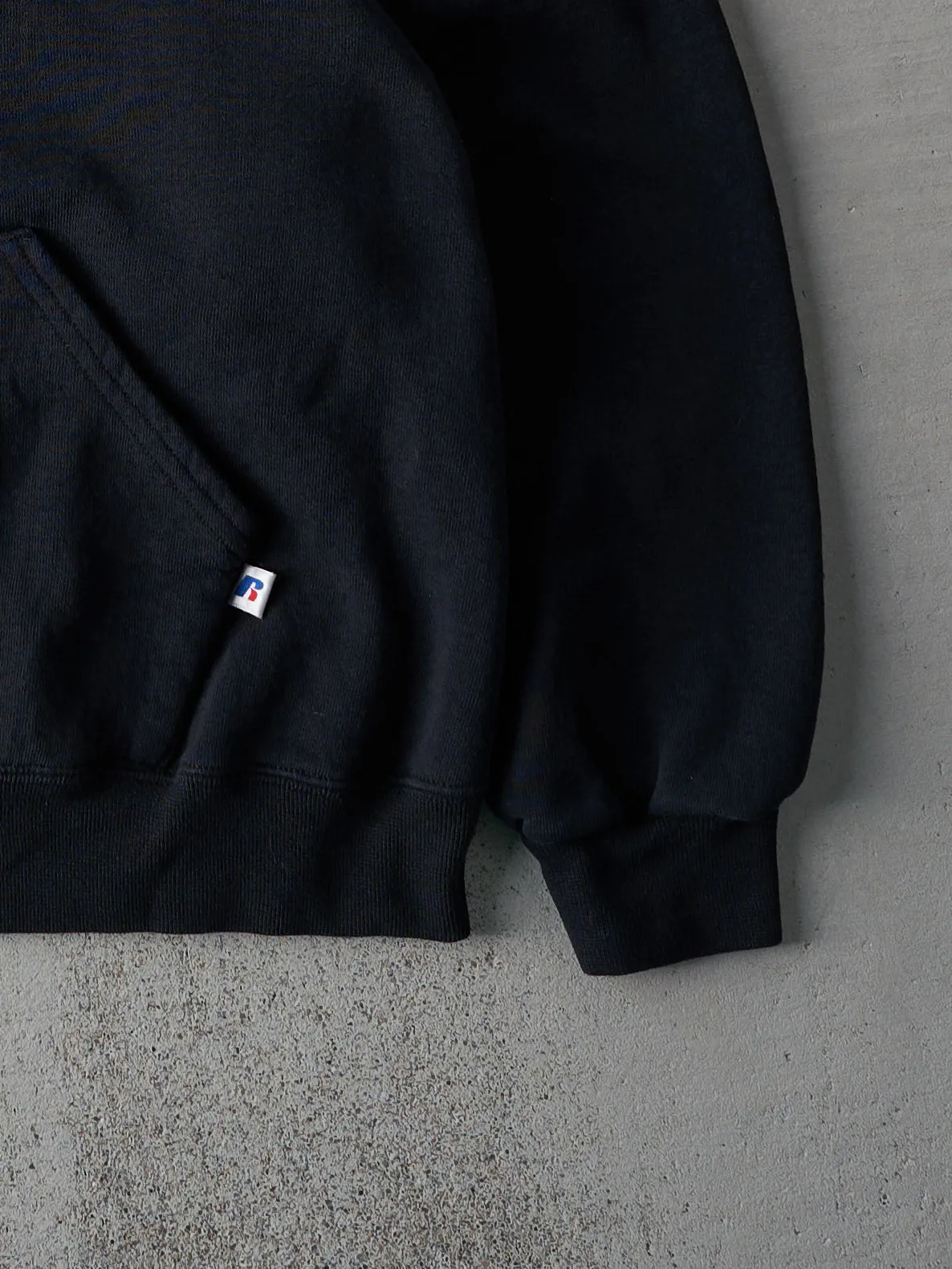 Vintage Y2K Black Marshall Swim and Dive Russell Athletics Hoodie (M) sold by Rebalance Vintage product image thumbnail 3