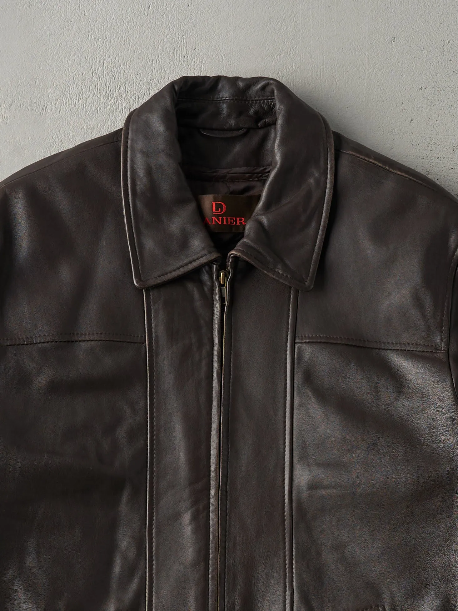 Vintage Y2K Dark Brown Danier Leather Jacket (S/M) sold by Rebalance Vintage product image thumbnail 3