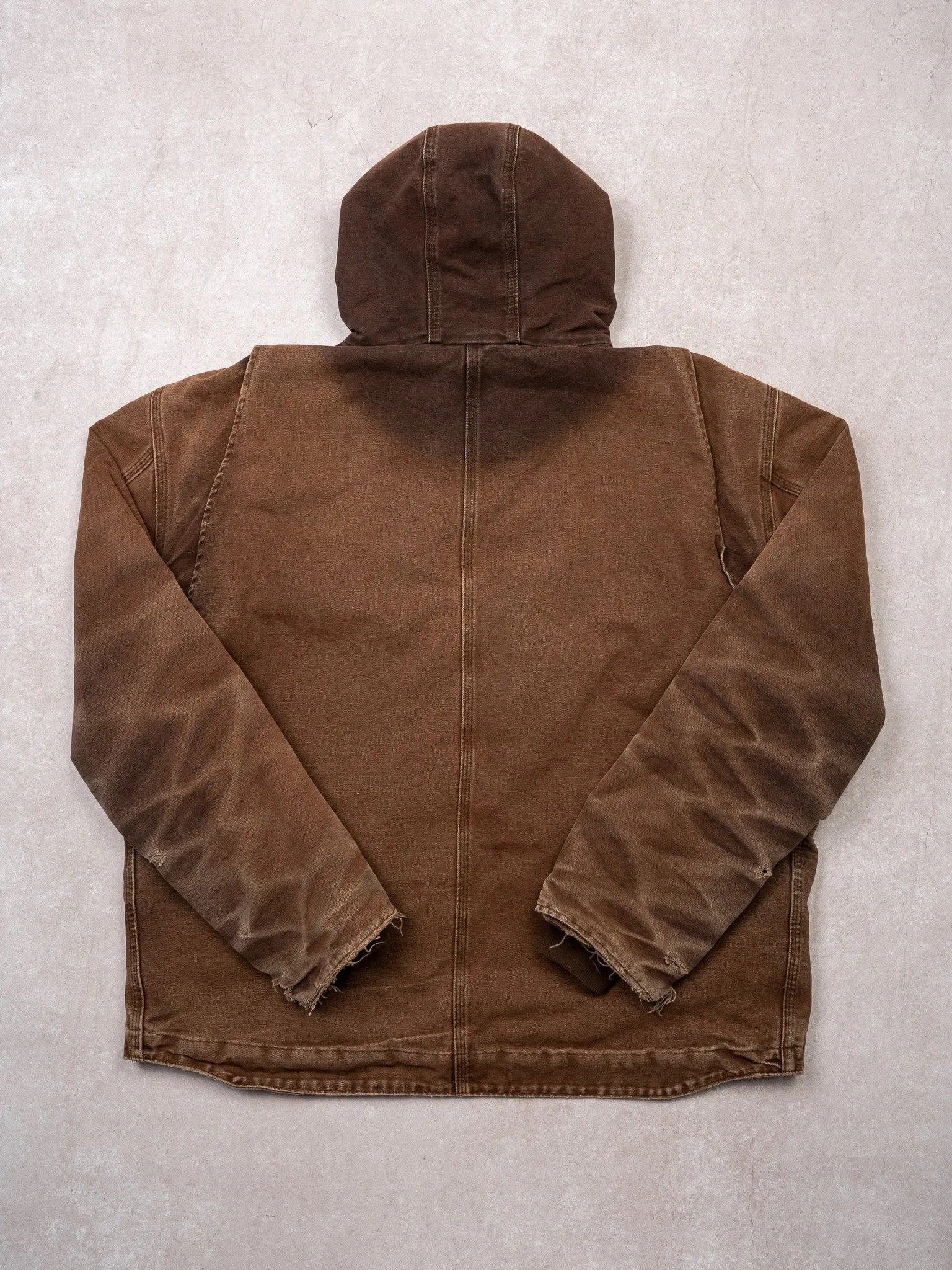 Vintage Rugged Brown Carhartt Duck Sherpa Lined Jacket (XL/XXL) sold by Rebalance Vintage product image thumbnail 4