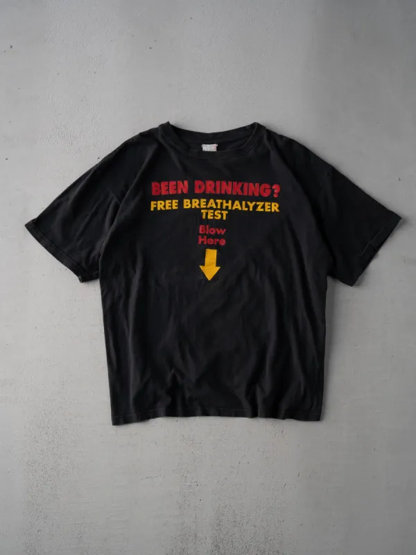Vintage 80s Black "Been Drinking, Blow Here" Tee (M/L) sold by Rebalance Vintage