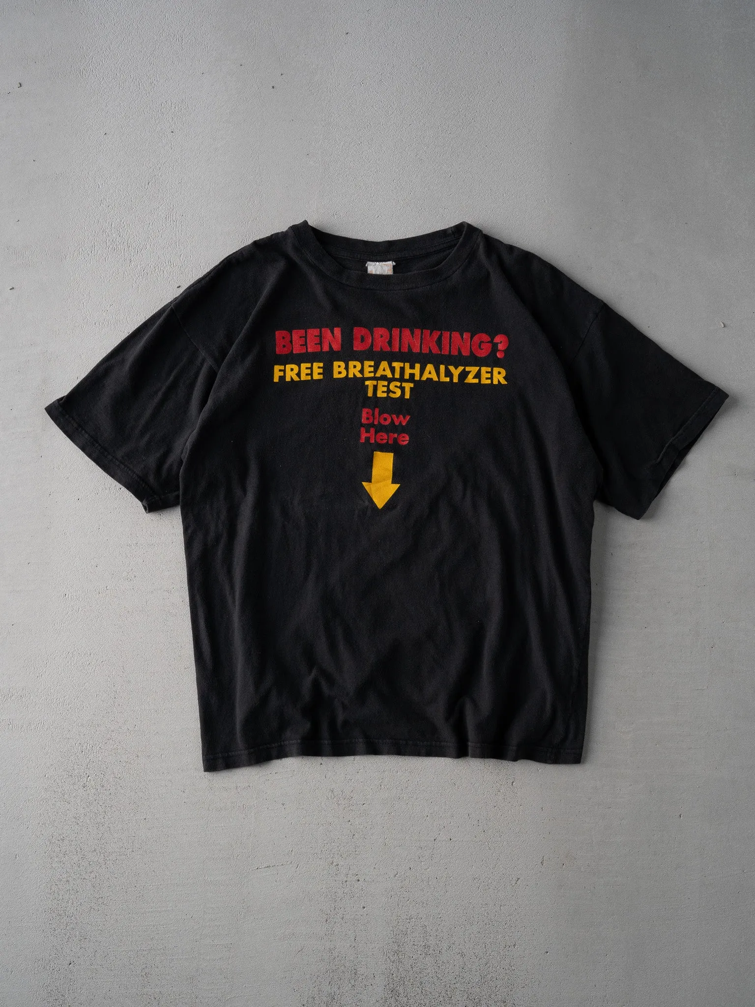 Vintage 80s Black "Been Drinking, Blow Here" Tee (M/L) sold by Rebalance Vintage