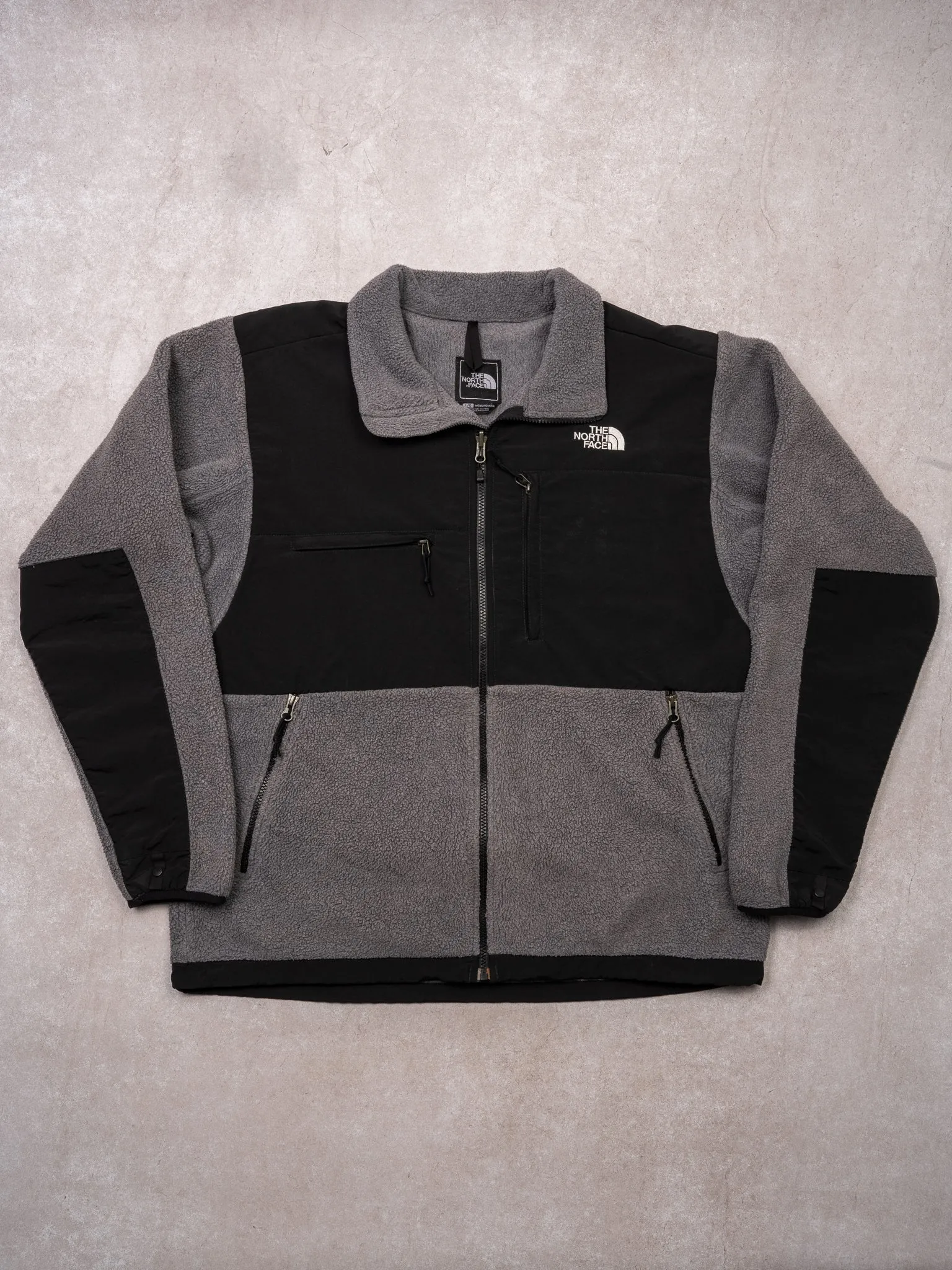 VIntage Grey + Black North Face Denali Fleece Jacket (L) sold by Rebalance Vintage