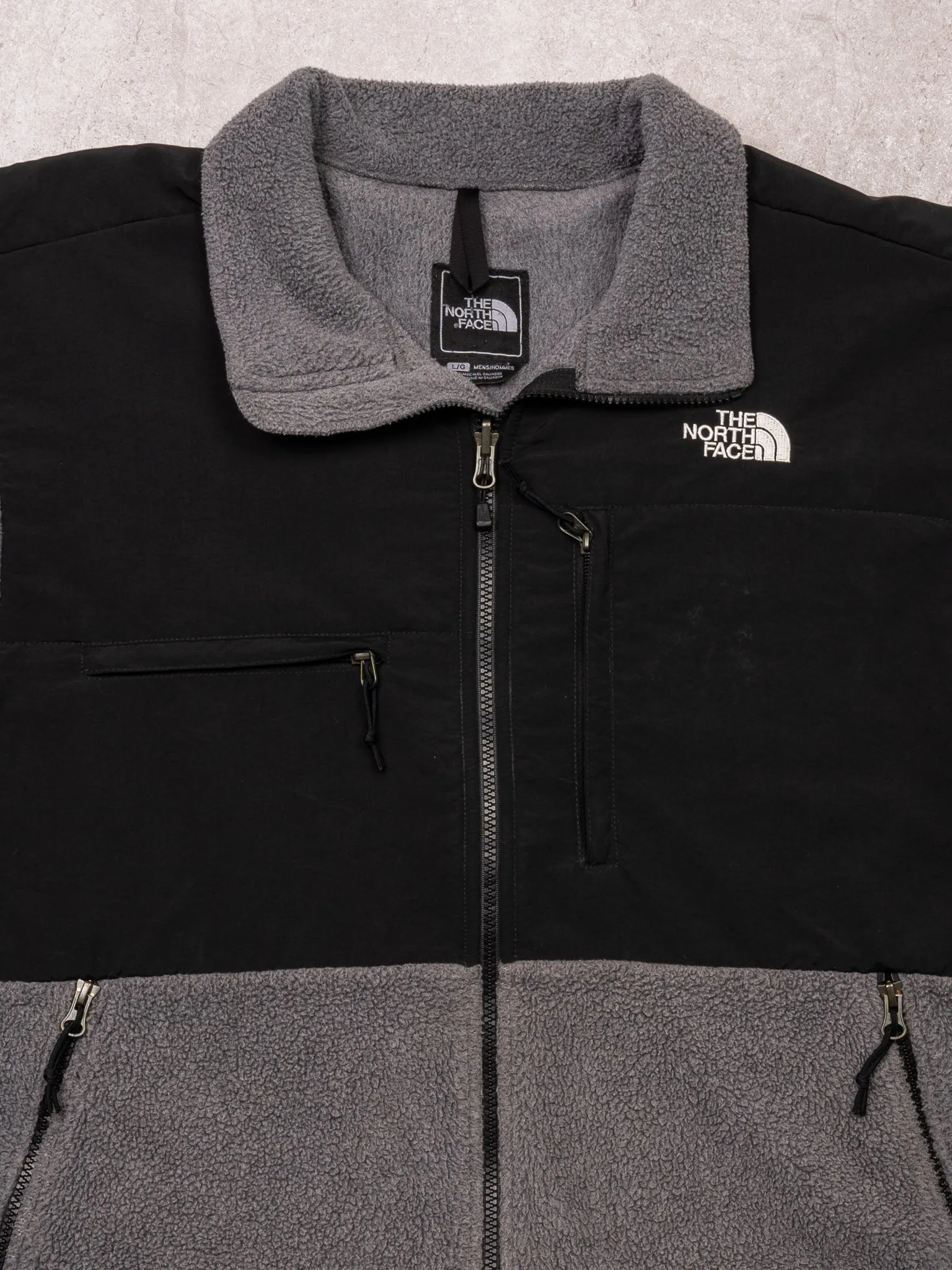 VIntage Grey + Black North Face Denali Fleece Jacket (L) sold by Rebalance Vintage product image thumbnail 2