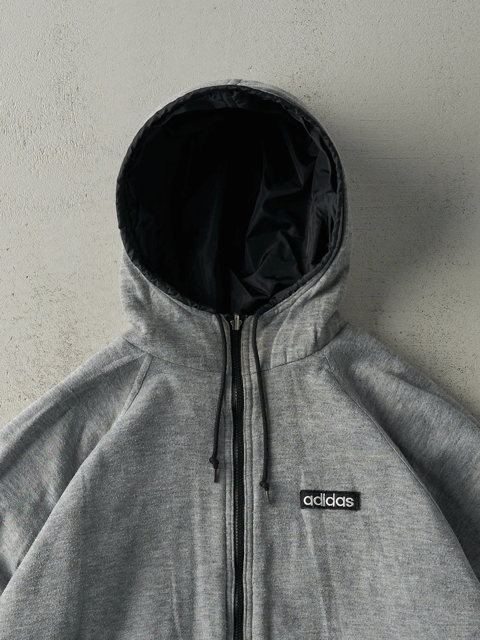 Vintage 90s Black & Grey Adidas Reversible Windbreaker Jacket (L) sold by Rebalance Vintage product image thumbnail 5