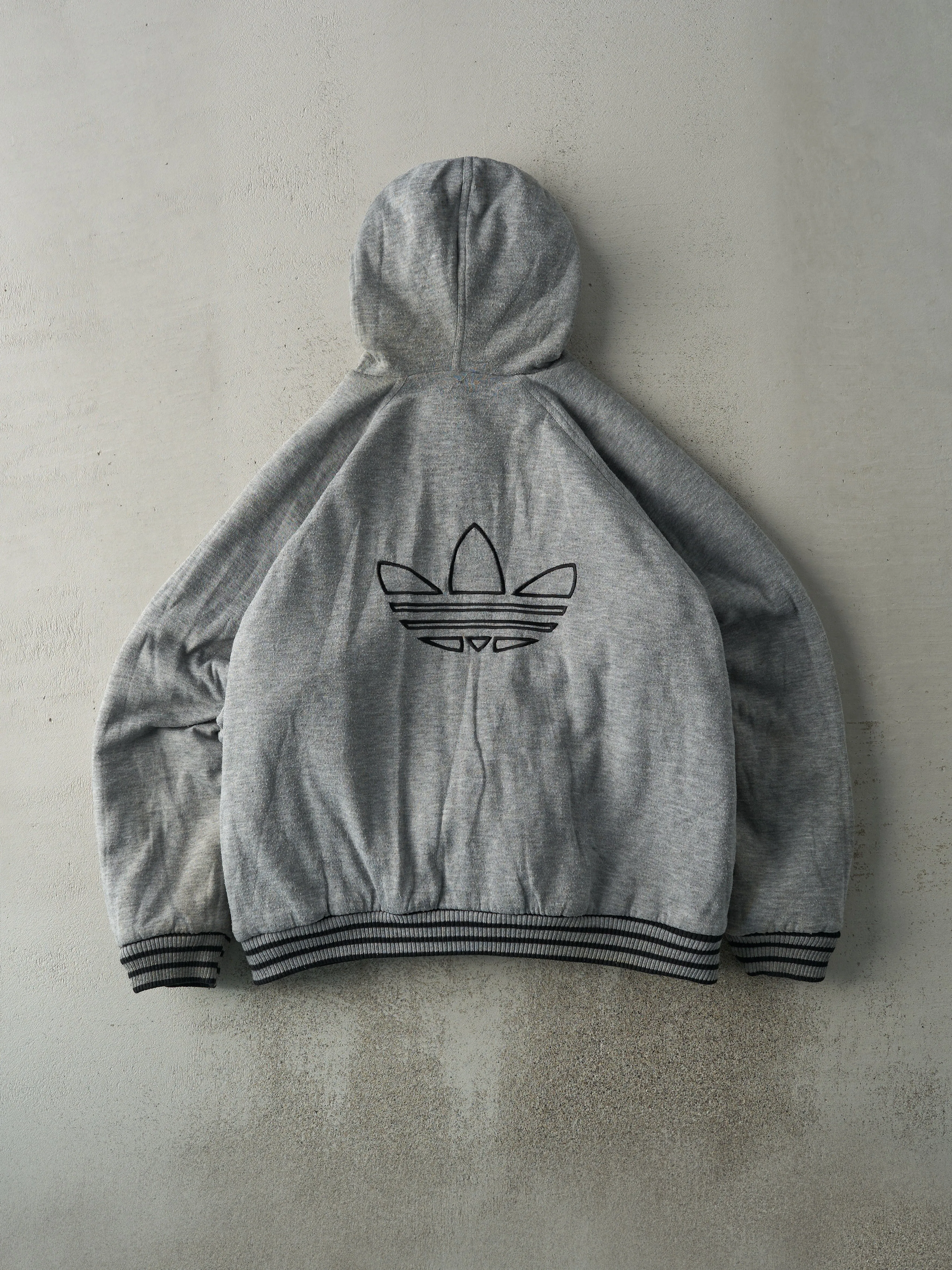 Vintage 90s Black & Grey Adidas Reversible Windbreaker Jacket (L) sold by Rebalance Vintage product image thumbnail 3