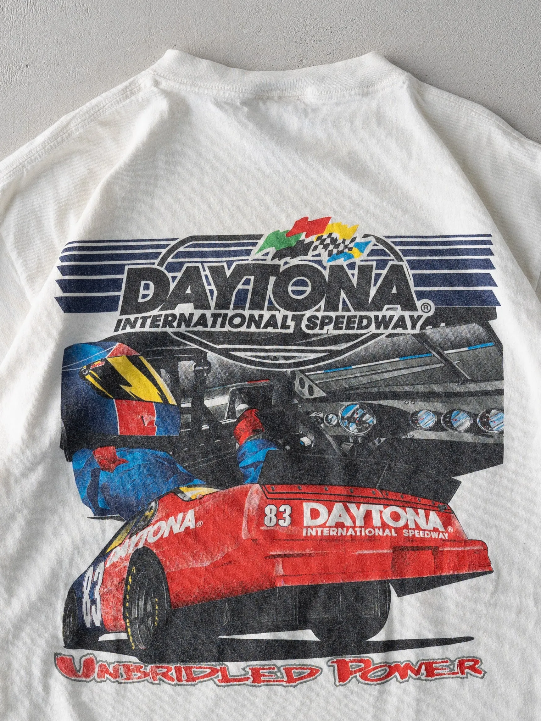 Vintage 90s White Daytona Speedway On The Fast Track Tee (M/L) sold by Rebalance Vintage product image thumbnail 3