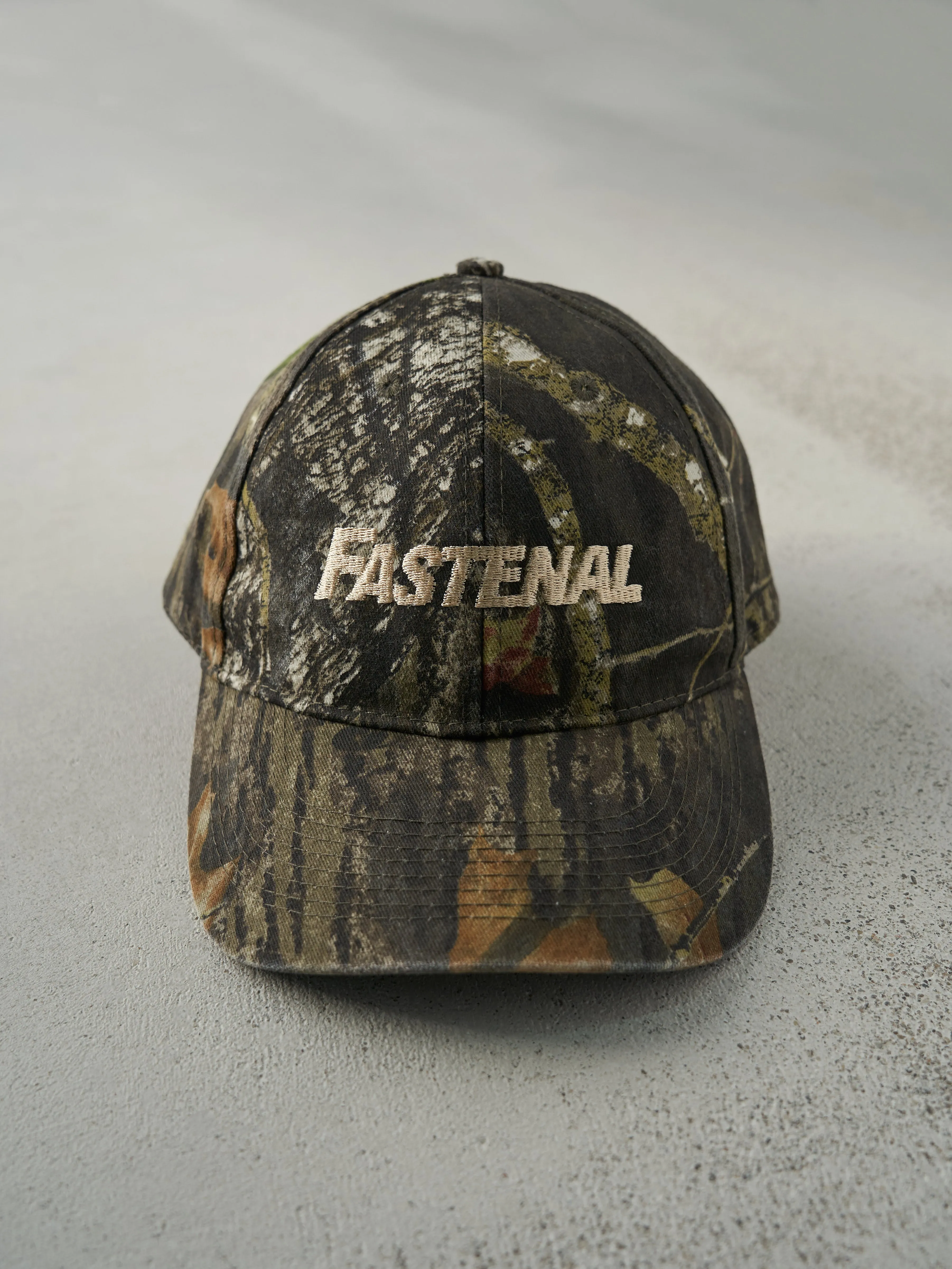 Vintage Y2K Camo Fastenal Embroidered Velcro Back Hat sold by Rebalance Vintage