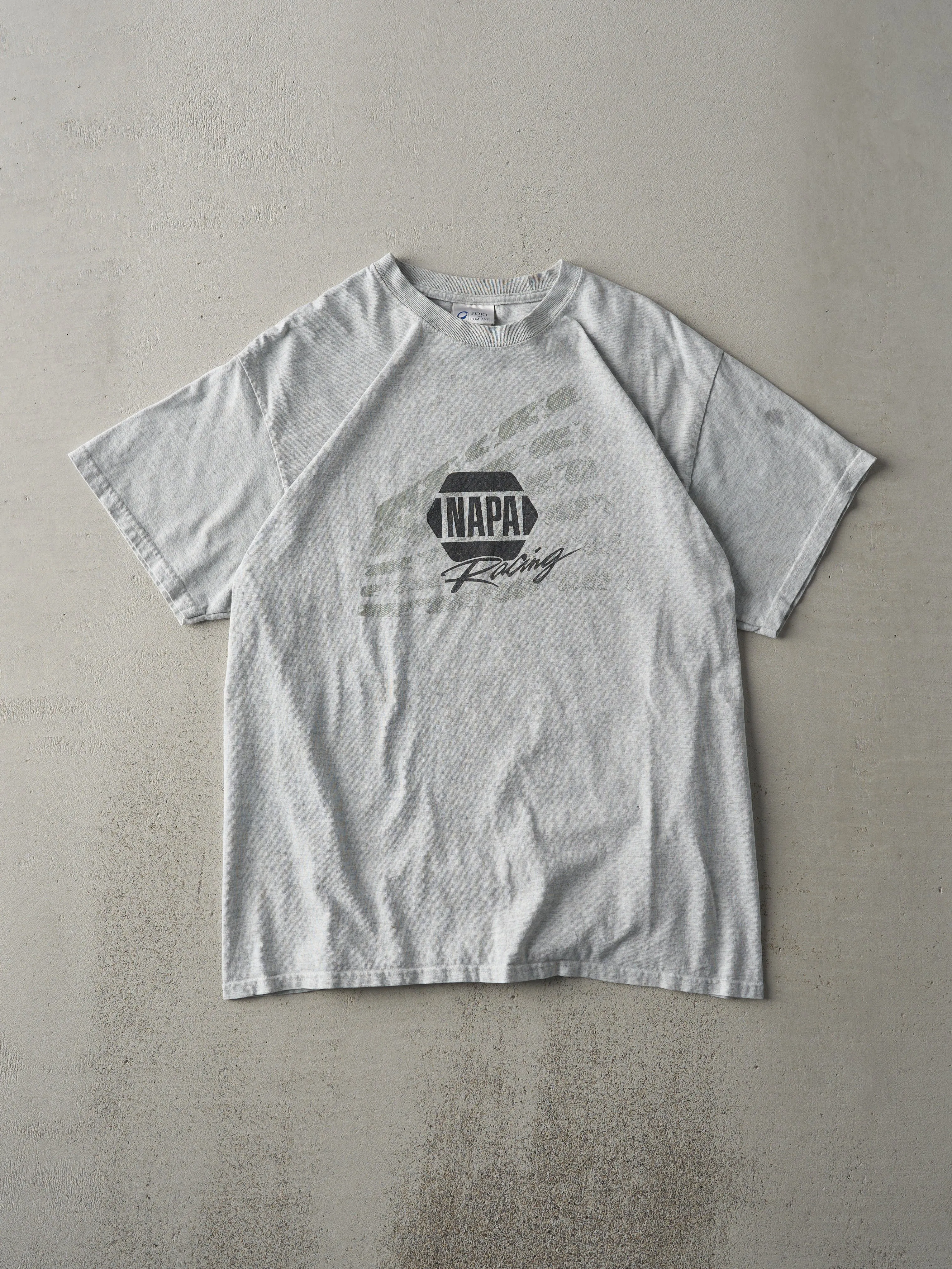 Vintage Y2K Grey Napa Racing Tee (S/M) sold by Rebalance Vintage