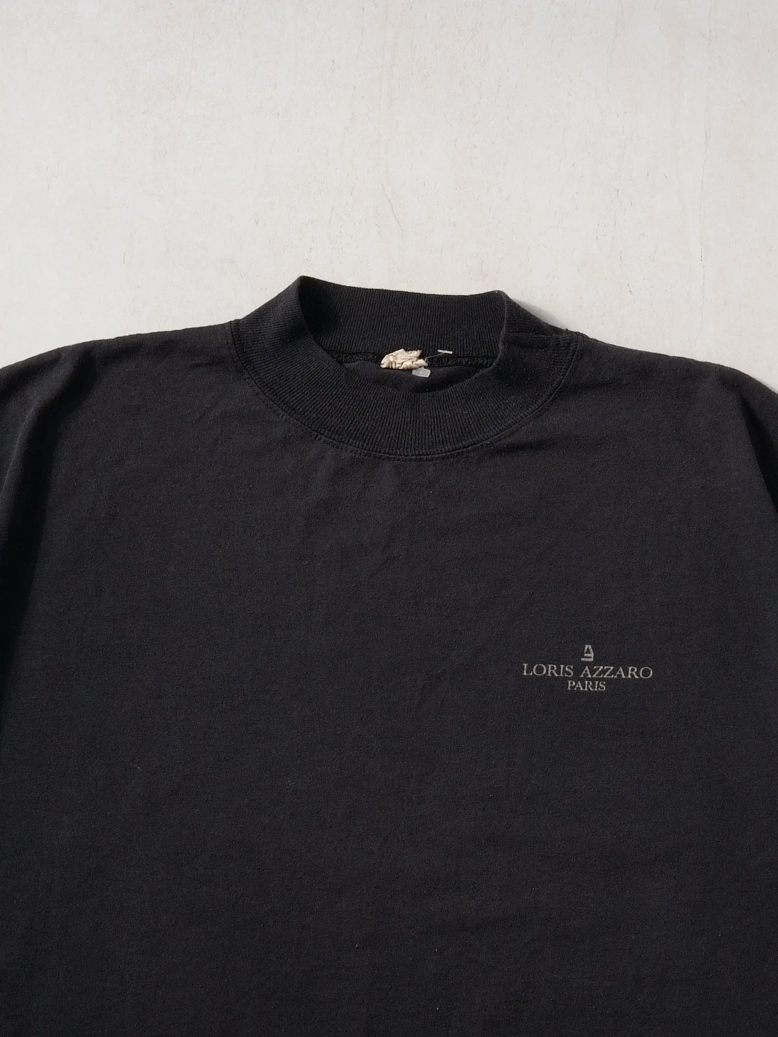 Vintage Washed Black Loris Azzaro Paris Tee (L) sold by Rebalance Vintage product image thumbnail 2