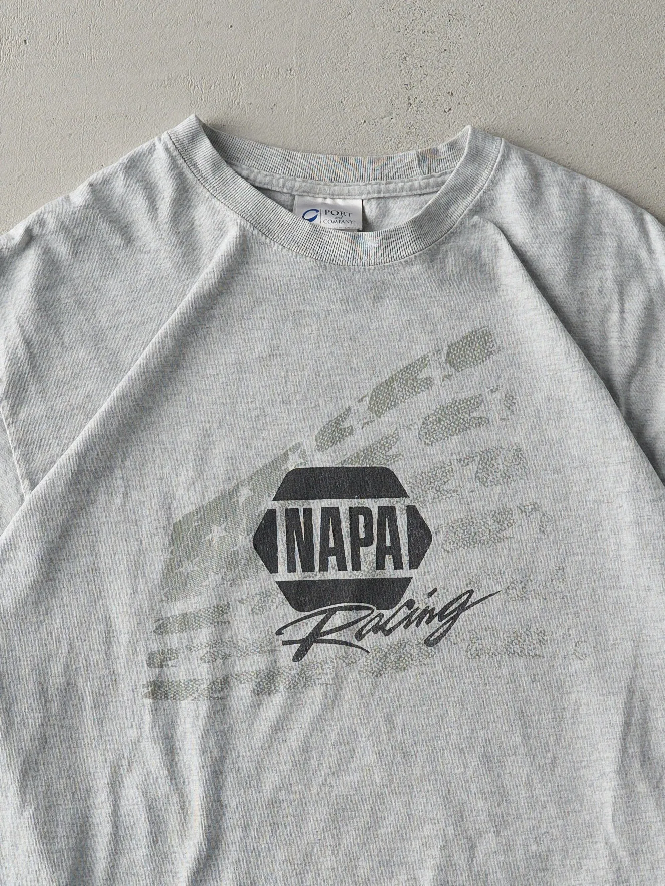 Vintage Y2K Grey Napa Racing Tee (S/M) sold by Rebalance Vintage product image thumbnail 2