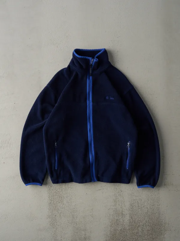 Vintage 80s Navy Blue LL Bean Zip Up Fleece Sweater (M) sold by Rebalance Vintage