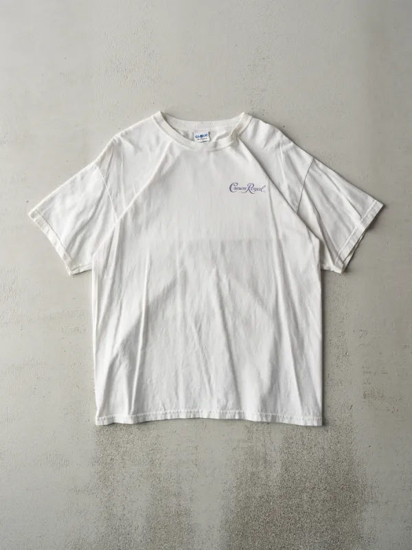 Vintage Y2K White Crown Royal Logo Tee (M) sold by Rebalance Vintage