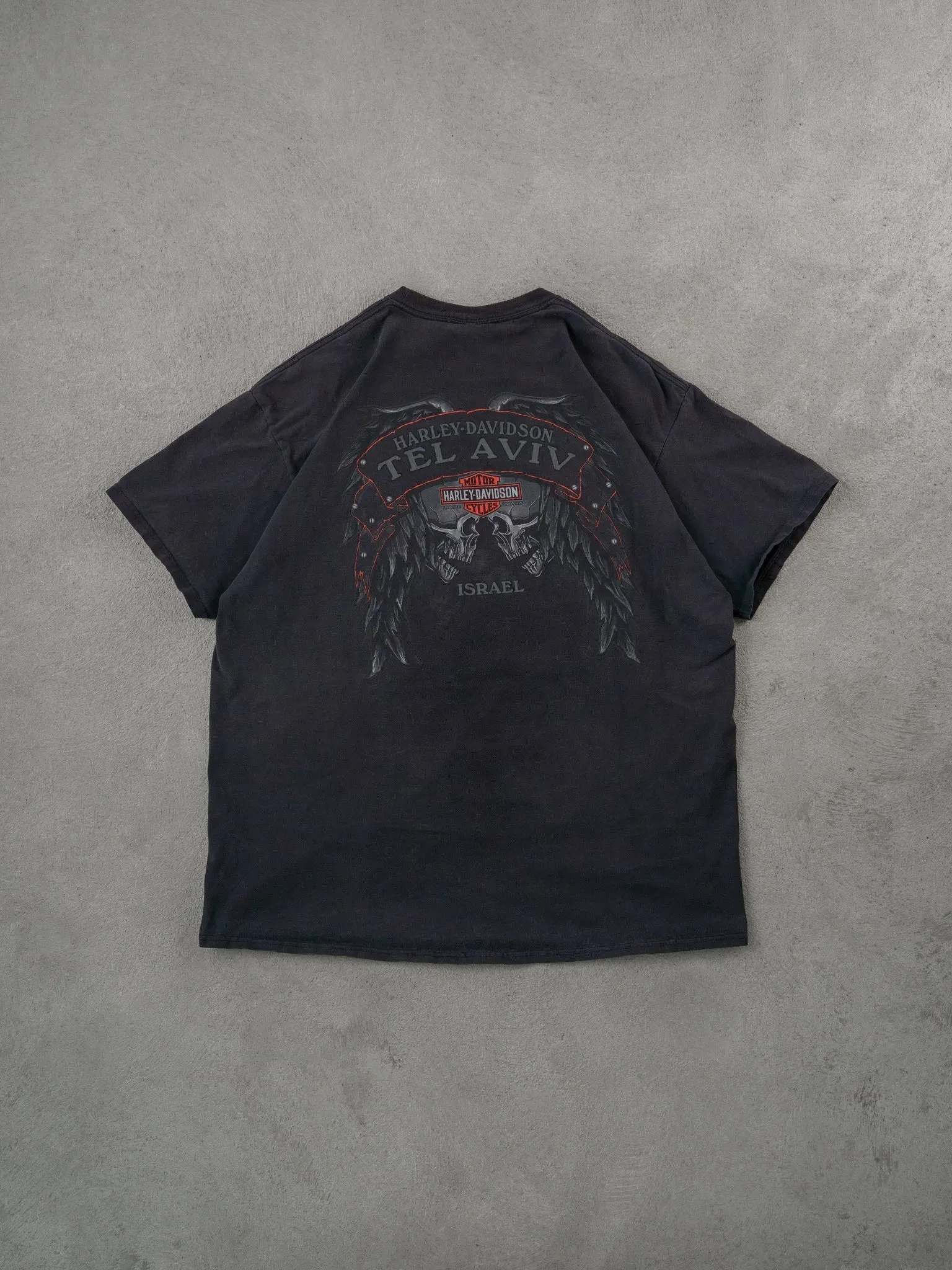Vintage Black Harley Davidson Israel Graphic Tee (L) sold by Rebalance Vintage product image thumbnail 2