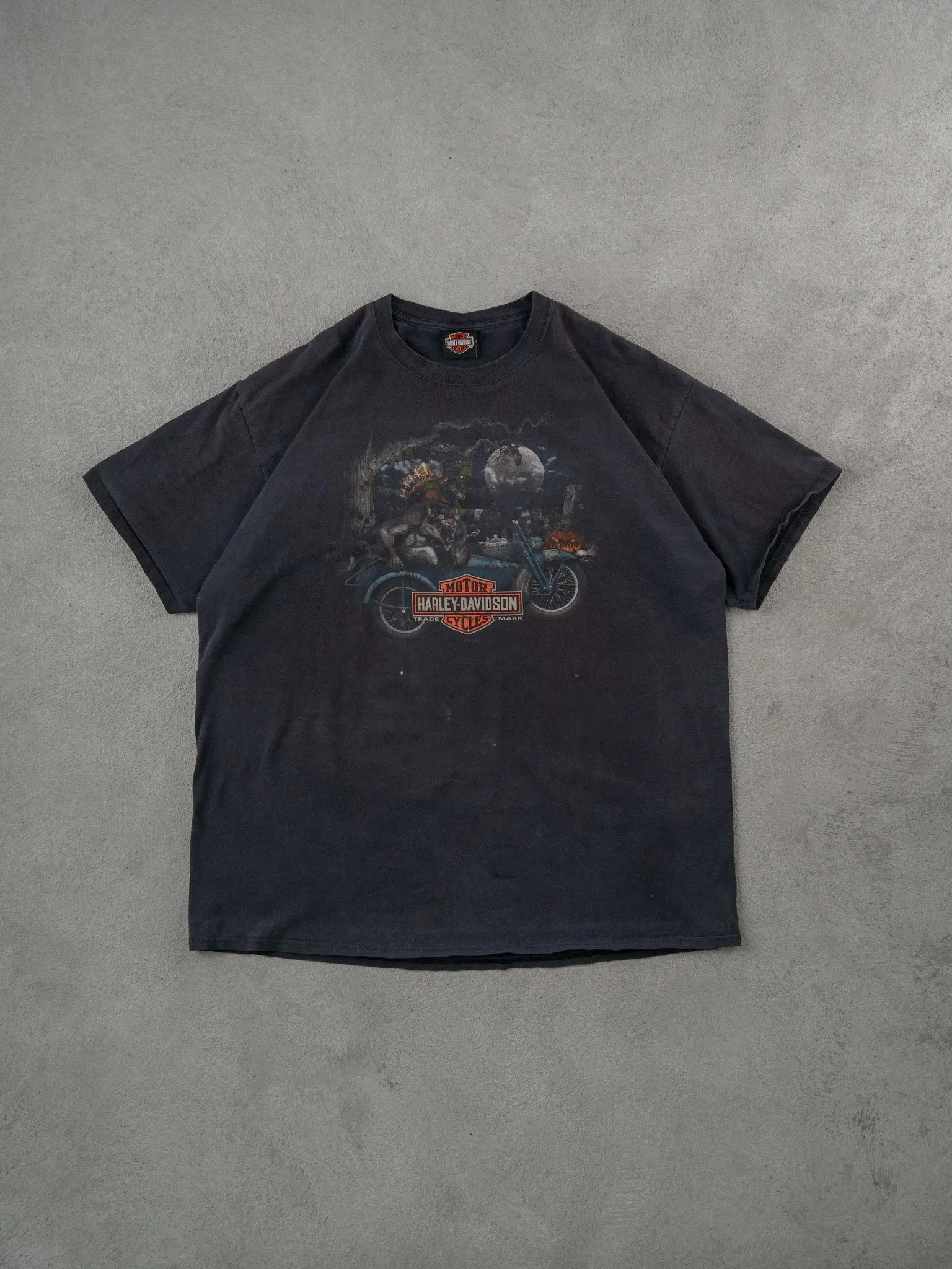 Vintage Black Harley Davidson Israel Graphic Tee (L) sold by Rebalance Vintage