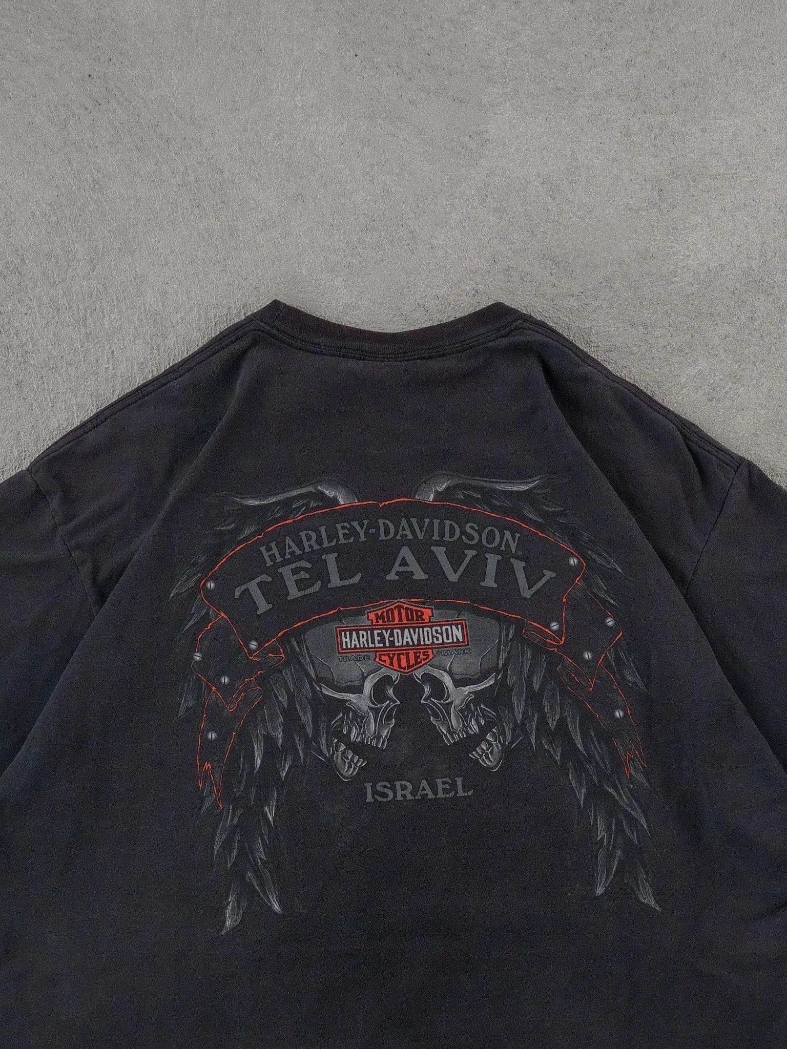 Vintage Black Harley Davidson Israel Graphic Tee (L) sold by Rebalance Vintage product image thumbnail 4