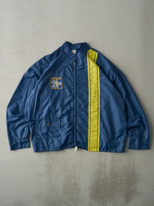 Vintage 80s Navy and Yellow Michelin Tires Windbreaker Jacket (L) sold by Rebalance Vintage
