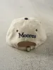 Vintage 90s Beige & Navy Embroidered Lee x Moores Strap Back Hat sold by Rebalance Vintage