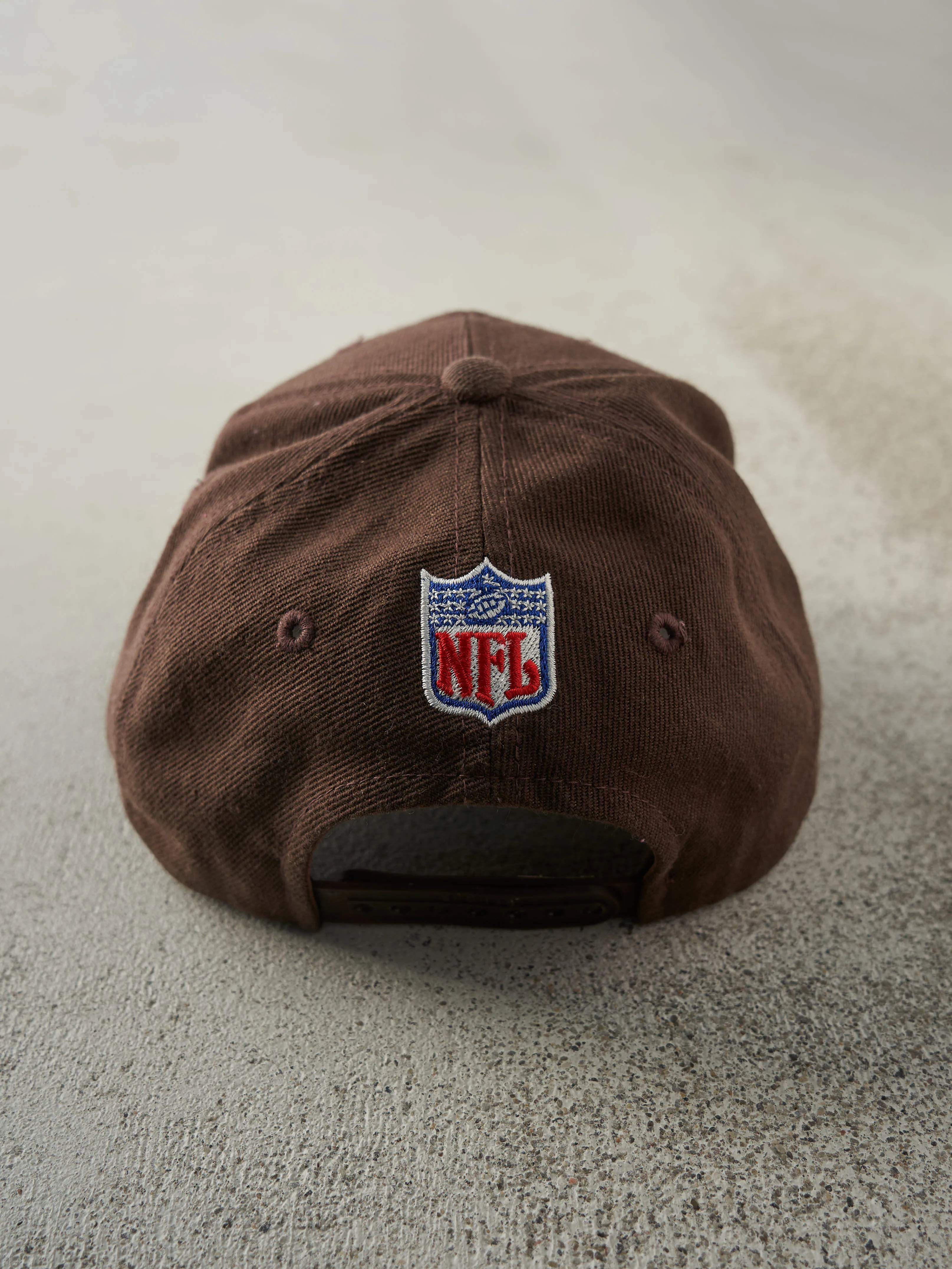 Vintage 90s Brown Embroidered Cleveland Browns NFL Snapback Hat sold by Rebalance Vintage product image thumbnail 3