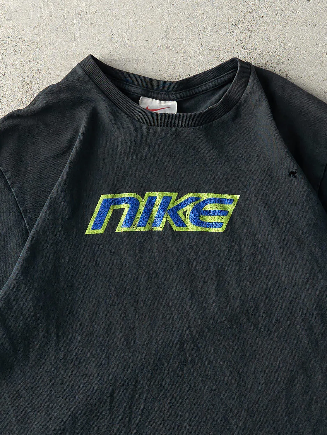 Vintage 90s Black Nike Logo Tee (S) sold by Rebalance Vintage product image thumbnail 2
