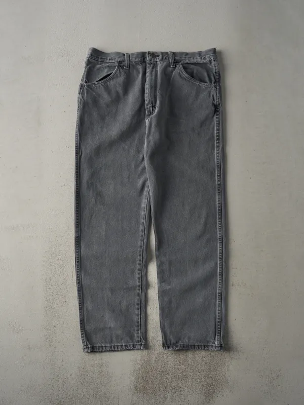 Vintage 90s Charcoal Grey Rustler Denim Pants (35x28) sold by Rebalance Vintage