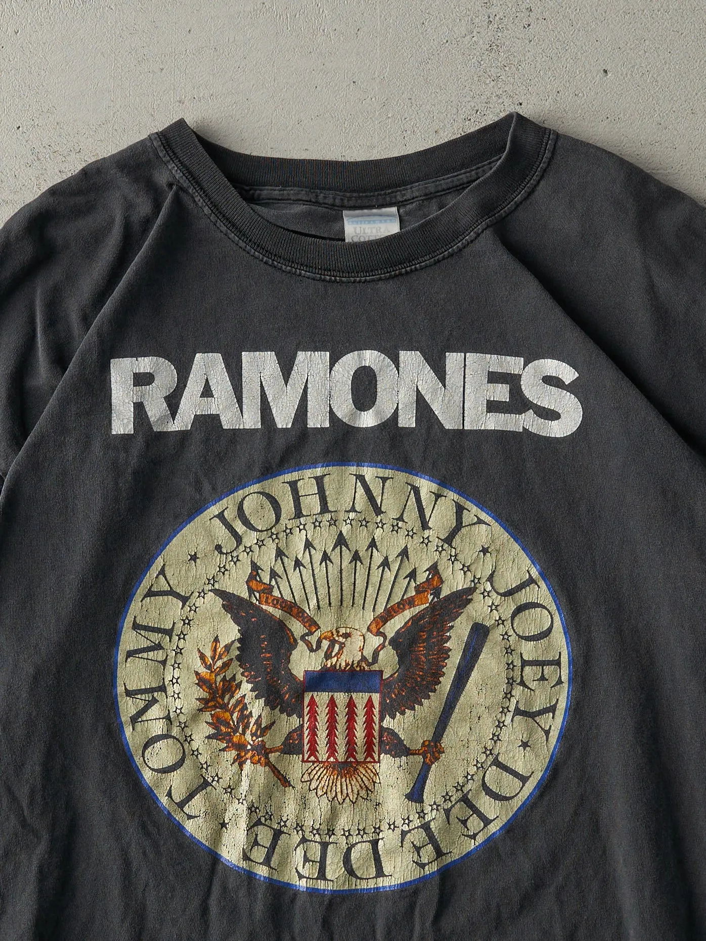Vintage Y2K Faded Black Ramones Band Tee (L) sold by Rebalance Vintage product image thumbnail 2