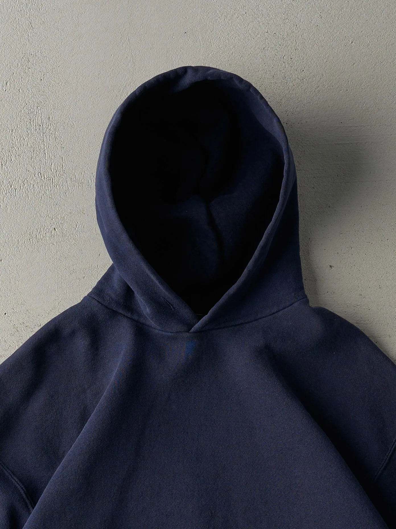 Vintage Y2K Navy Blue Russell Athletics Blank Hoodie (M) sold by Rebalance Vintage product image thumbnail 2