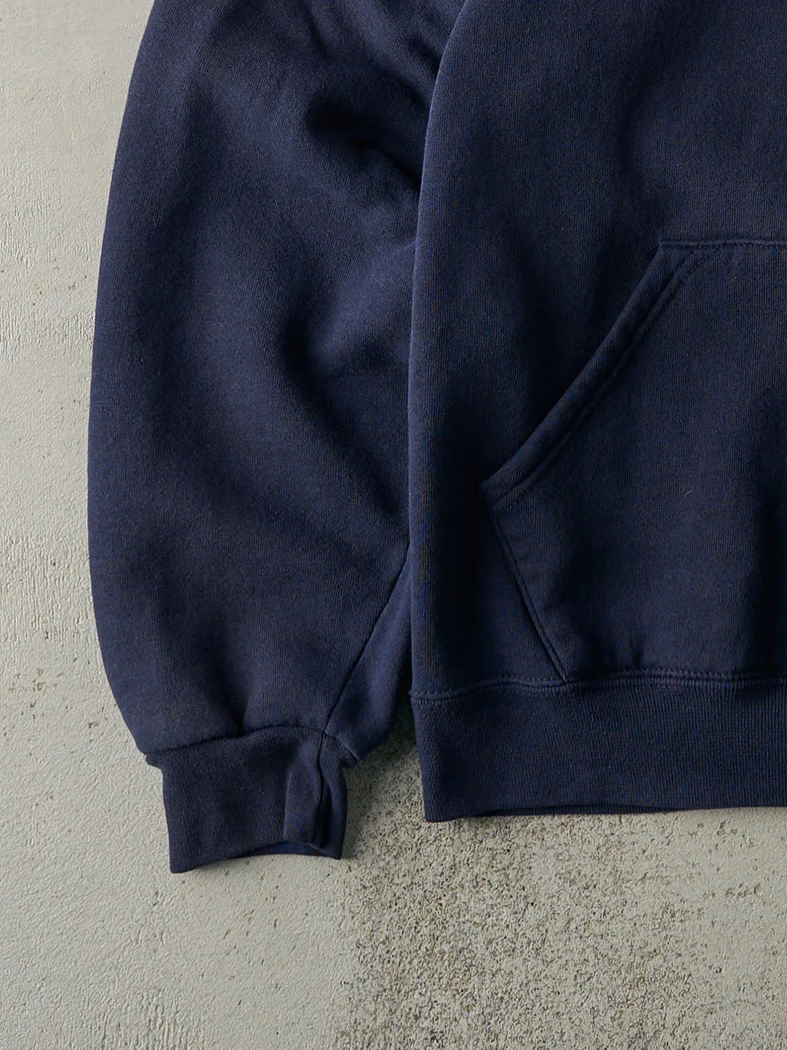 Vintage Y2K Navy Blue Russell Athletics Blank Hoodie (M) sold by Rebalance Vintage product image thumbnail 3