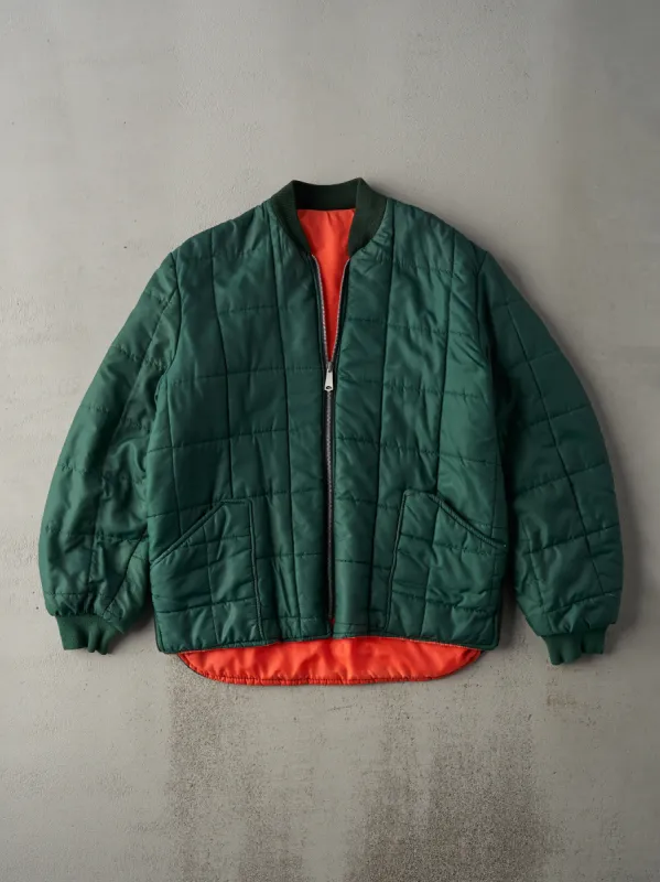 Vintage 80s Forest Green Reversible Jacket (L) sold by Rebalance Vintage