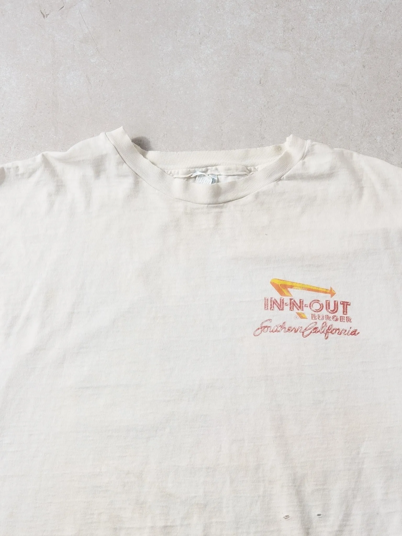 Vintage 92' White In N Out Burger Southern California Hanes Graphic Tee (L/XL) sold by Rebalance Vintage product image thumbnail 3