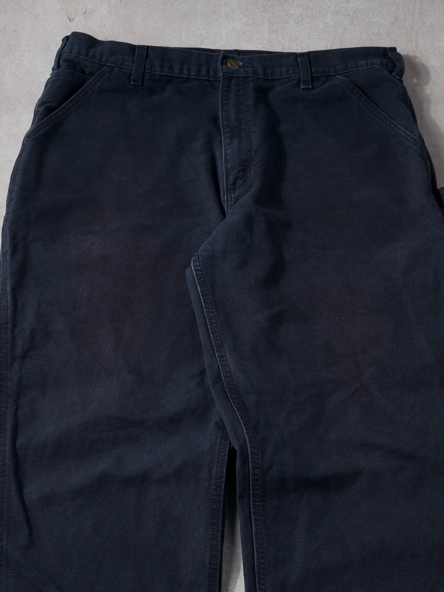 Vintage 90 Dark Navy Blue Carhartt Dungeree Fit Carpenter Pants (36x30) sold by Rebalance Vintage product image thumbnail 2