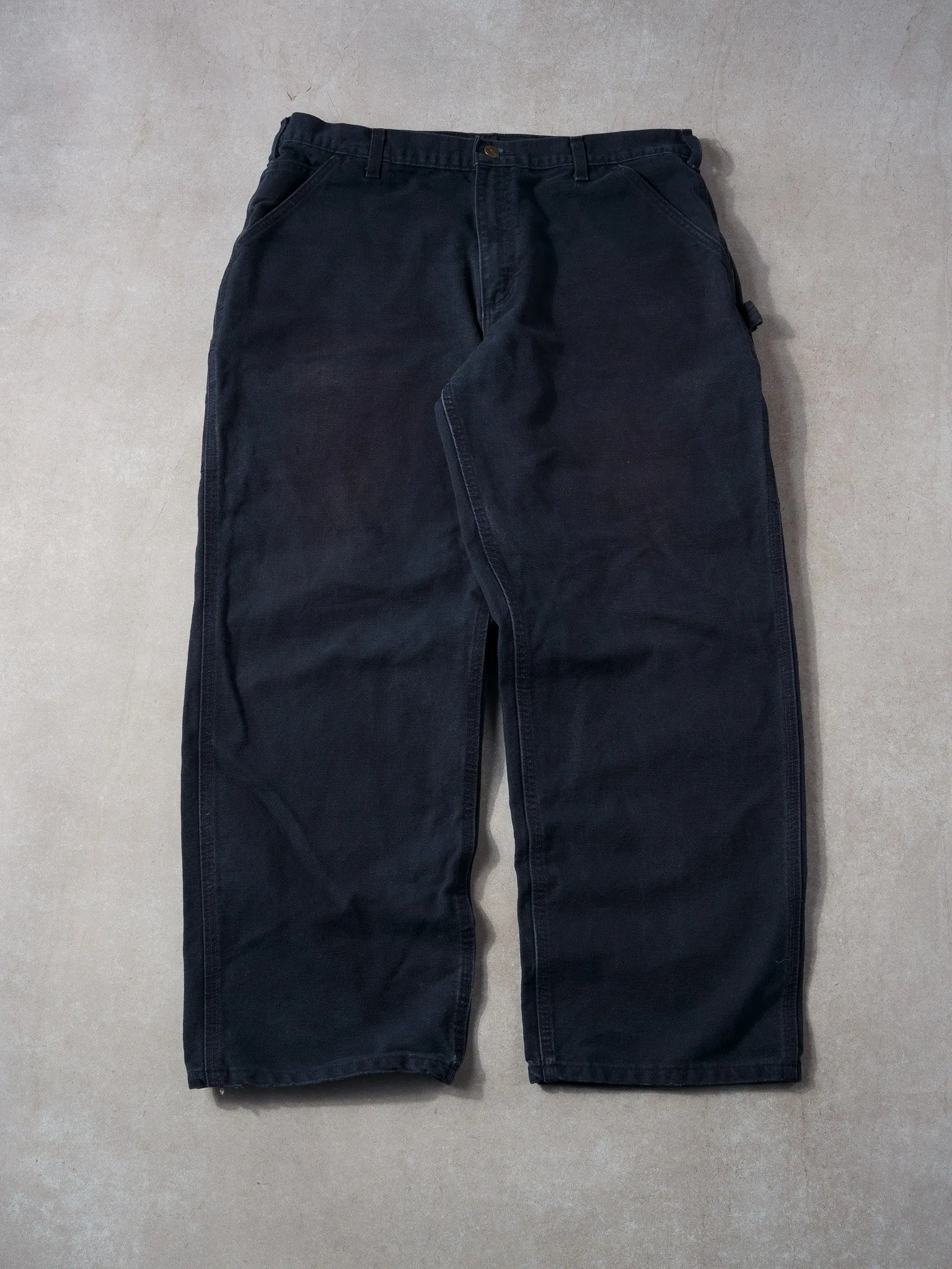Vintage 90 Dark Navy Blue Carhartt Dungeree Fit Carpenter Pants (36x30) sold by Rebalance Vintage