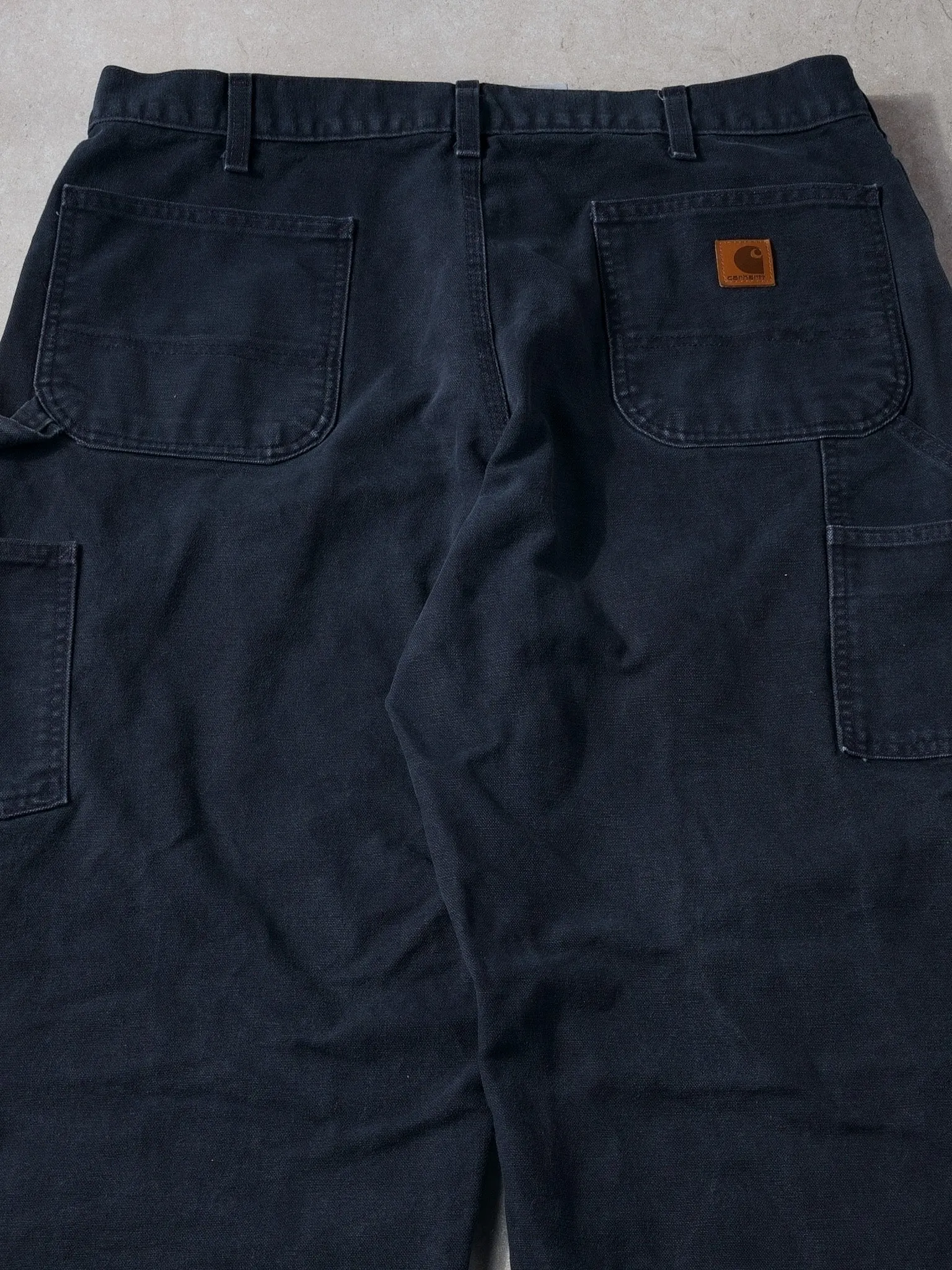 Vintage 90 Dark Navy Blue Carhartt Dungeree Fit Carpenter Pants (36x30) sold by Rebalance Vintage product image thumbnail 4