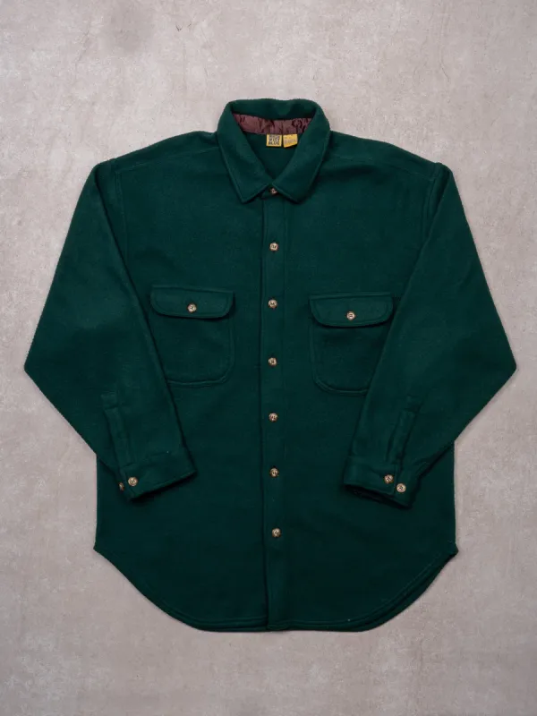 Vintage 80s Green Northwest Fleece Button Up  (L) sold by Rebalance Vintage