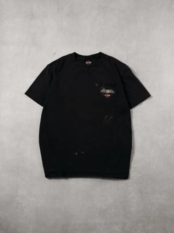 VIntage 09' Washed Black Latus Motors Harley Davidson Gladstone Oregon Tee (M) sold by Rebalance Vintage