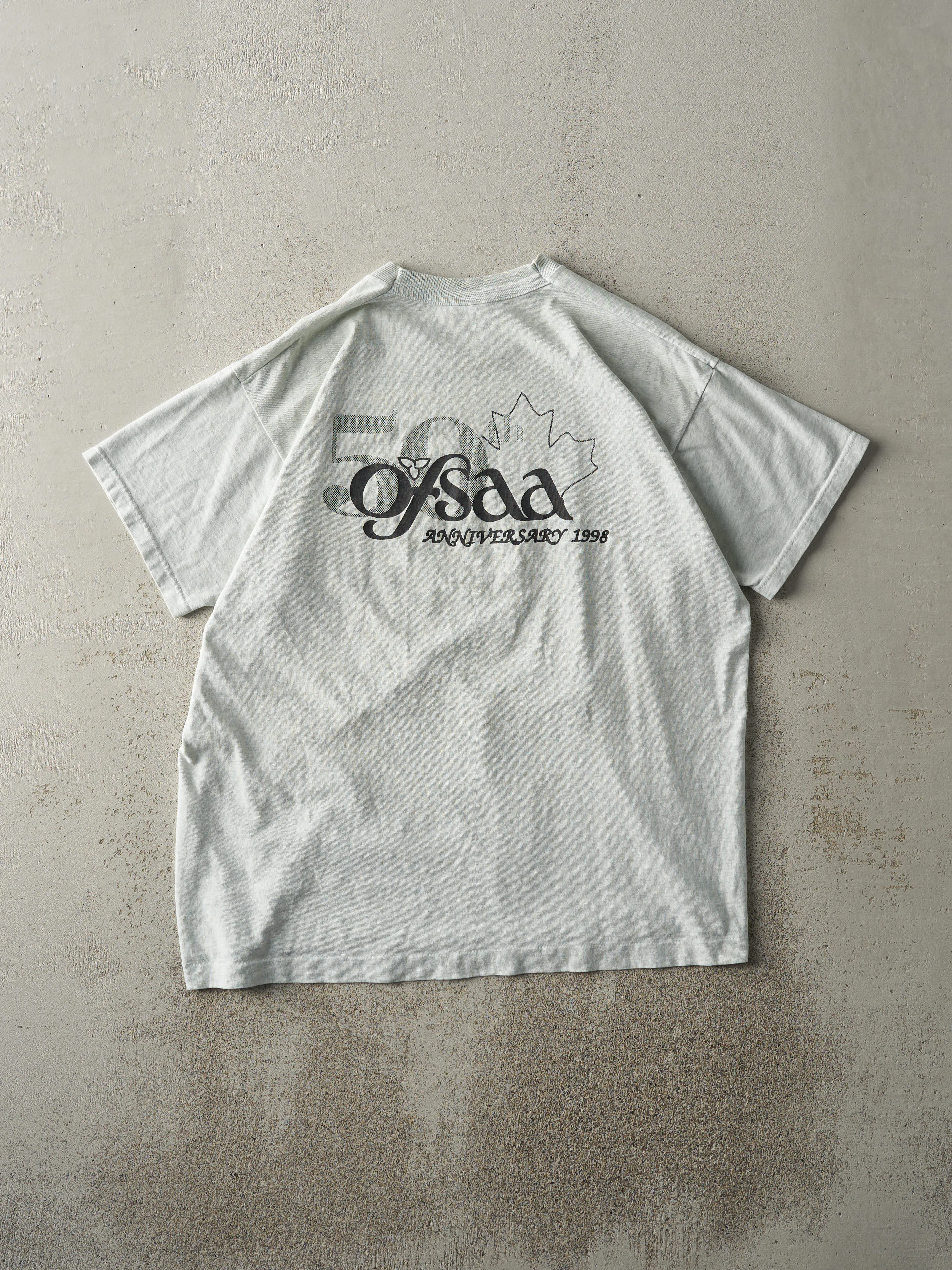 Vintage 98' Heather Grey Adidas x Ofsaa Tee (M/L) sold by Rebalance Vintage product image thumbnail 2