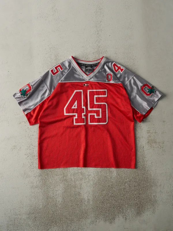 Vintage Y2K Red Ohio State Buckeyes Cropped Football Jersey (M) sold by Rebalance Vintage