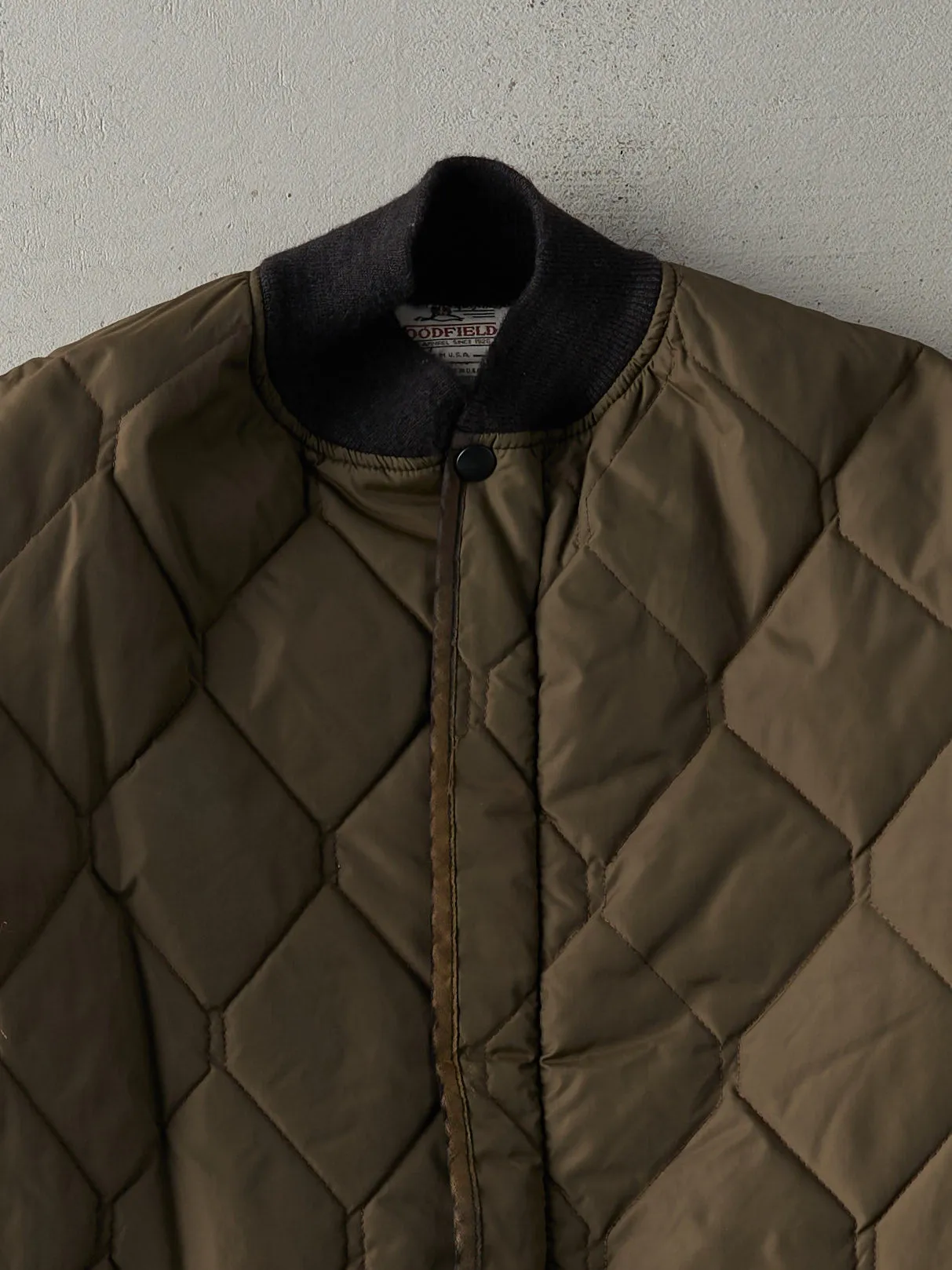 Vintage 80s Brown Nylon Liner Jacket (M) sold by Rebalance Vintage product image thumbnail 2