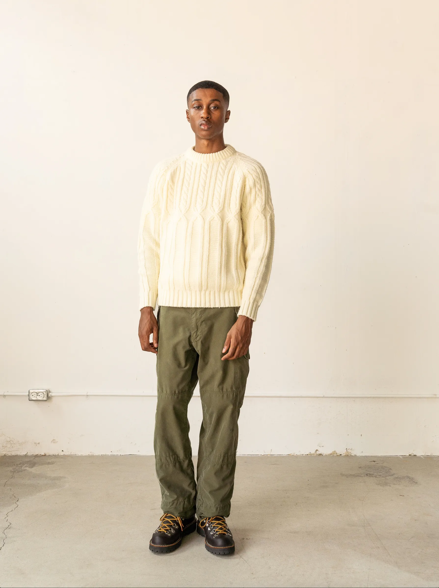 Vintage 70s Cream Knit Patterned Sweater (L) sold by Rebalance Vintage product image thumbnail 2