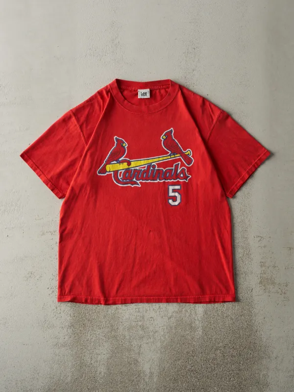 Vintage 06' Red St. Louis Cardinals #5 Albert Pujols Player Tee (L) sold by Rebalance Vintage