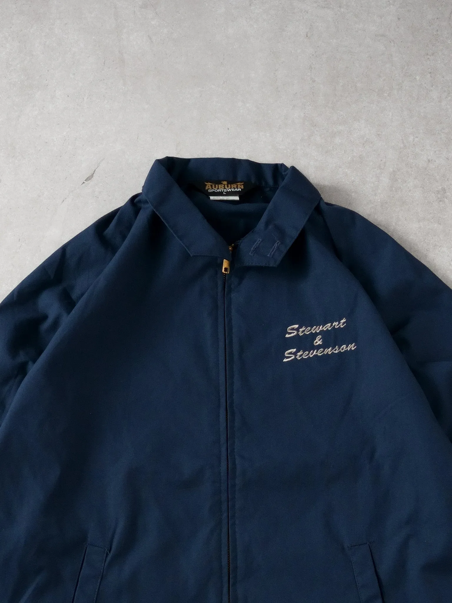 Vintage 90s Navy Blue Stewart & Stevenson Collared Jacket (M) sold by Rebalance Vintage product image thumbnail 2