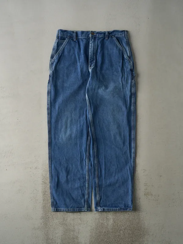 Vintage Y2K Mid Wash Dungaree Fit Carhartt Carpenter Jeans (34x31.5) sold by Rebalance Vintage