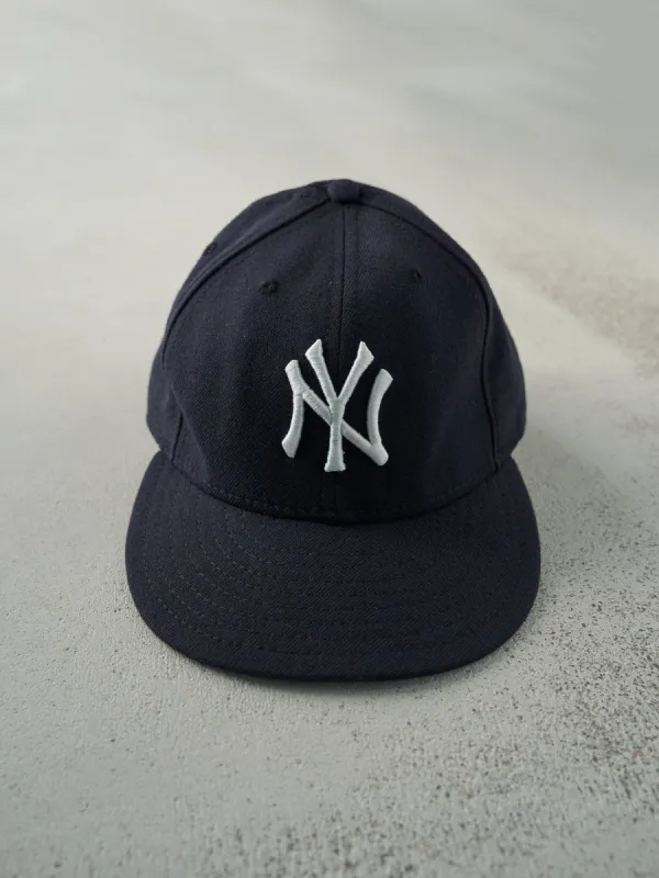 Vintage 90s Navy Blue New York Yankees New Era Fitted Hat (7) sold by Rebalance Vintage