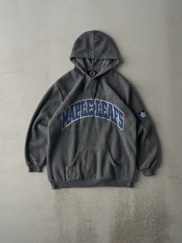 Vintage Y2K Grey Toronto Maple Leafs Fleece Hoodie (M) sold by Rebalance Vintage