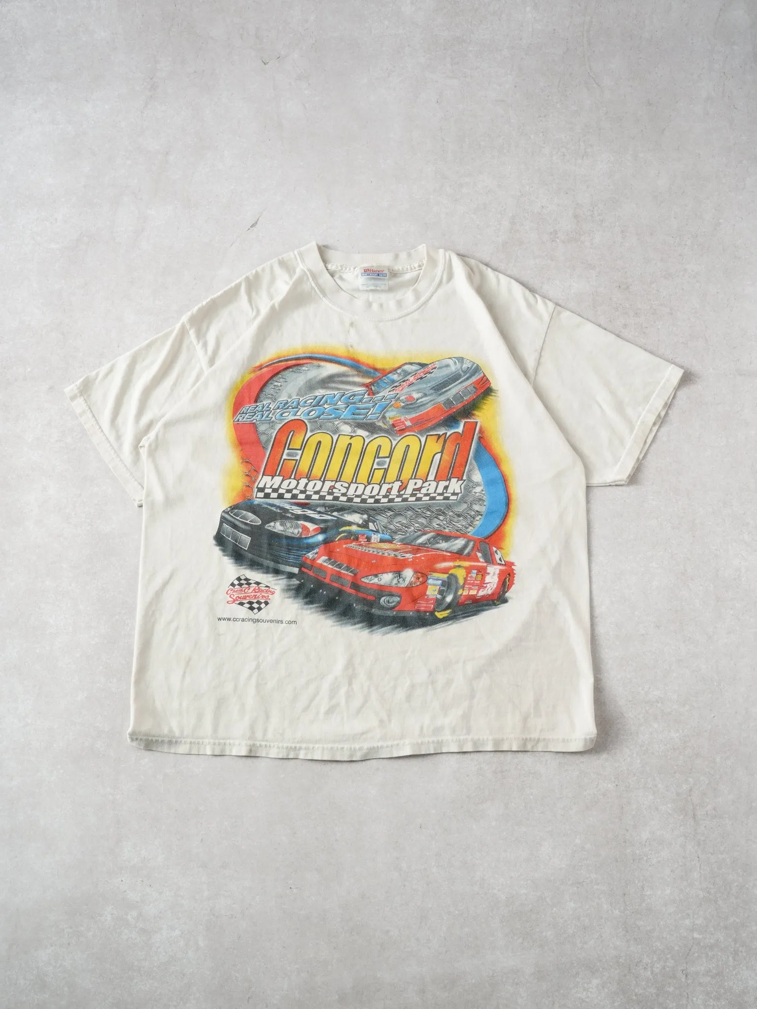 Vintage White Concord Motorsport Park CC racing Graphic Tee (M) sold by Rebalance Vintage