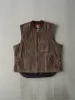 Vintage 90s Faded Brown Tough Duck Work Vest (L) sold by Rebalance Vintage