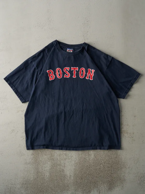 Vintage 90s Blue Boston Red Sox Bootleg Union Tee (XL) sold by Rebalance Vintage