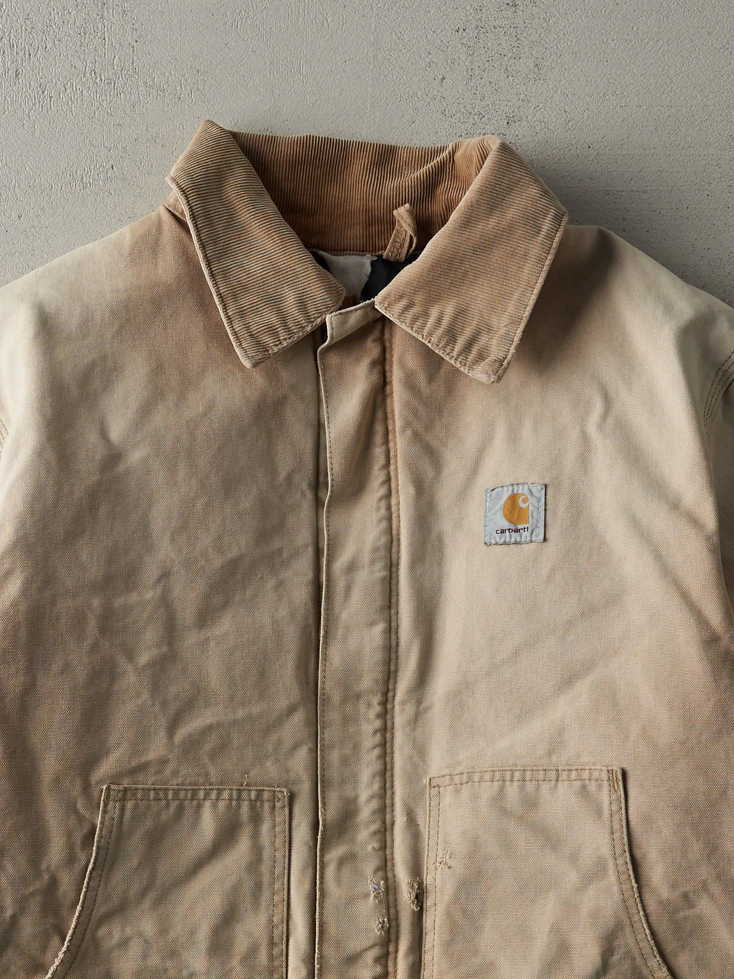 Vintage 90s Beige L Pocket Carhartt Workwear Jacket (XL) sold by Rebalance Vintage product image thumbnail 4