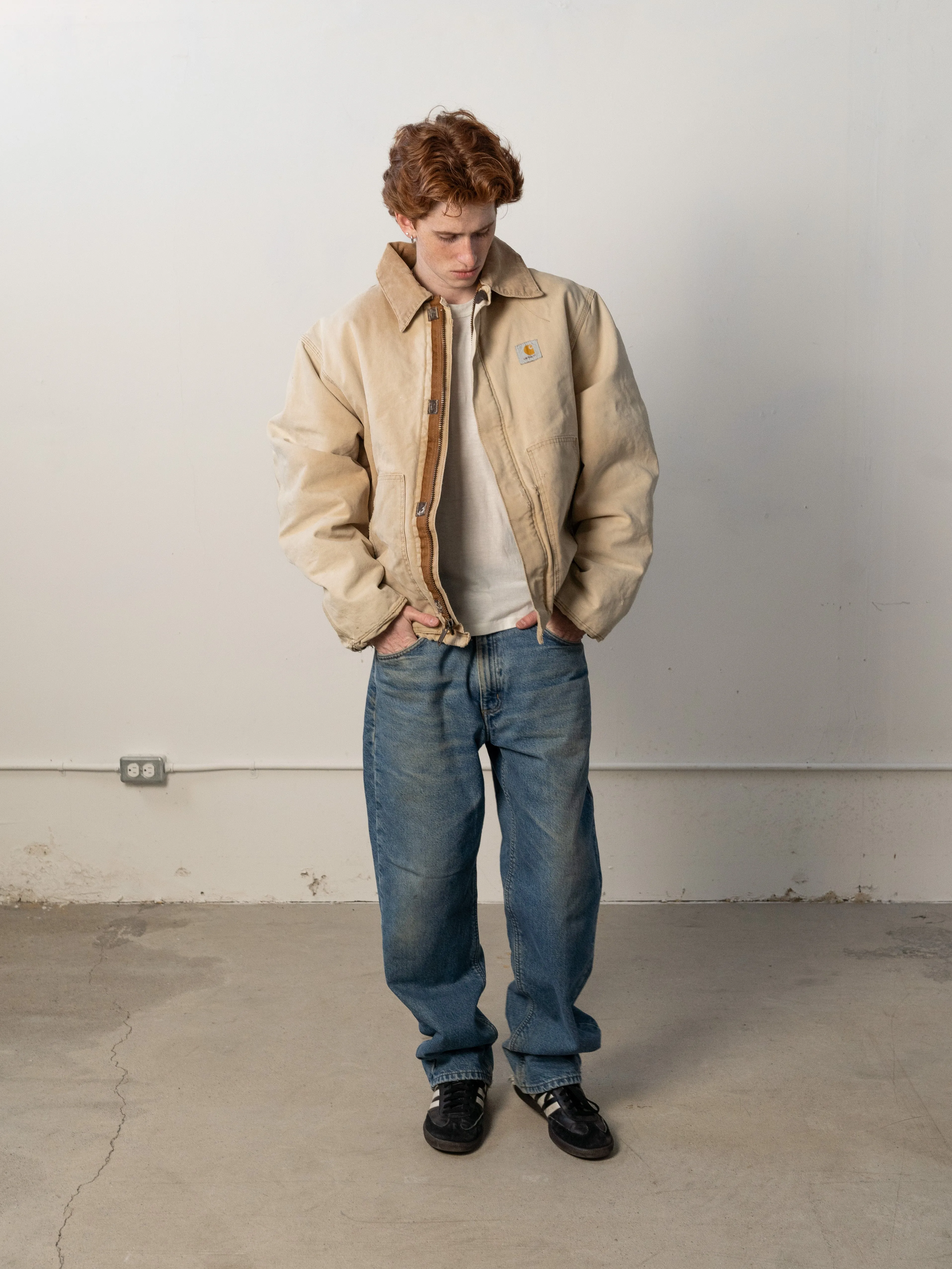 Vintage 90s Beige L Pocket Carhartt Workwear Jacket (XL) sold by Rebalance Vintage product image thumbnail 2