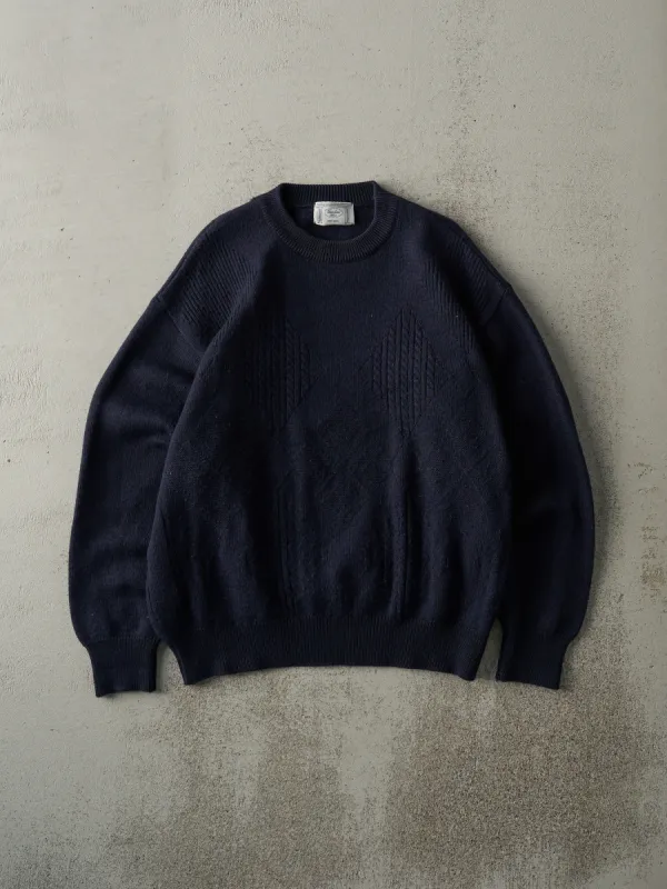 Vintage 80s Navy Blue Knit Pullover (M) sold by Rebalance Vintage