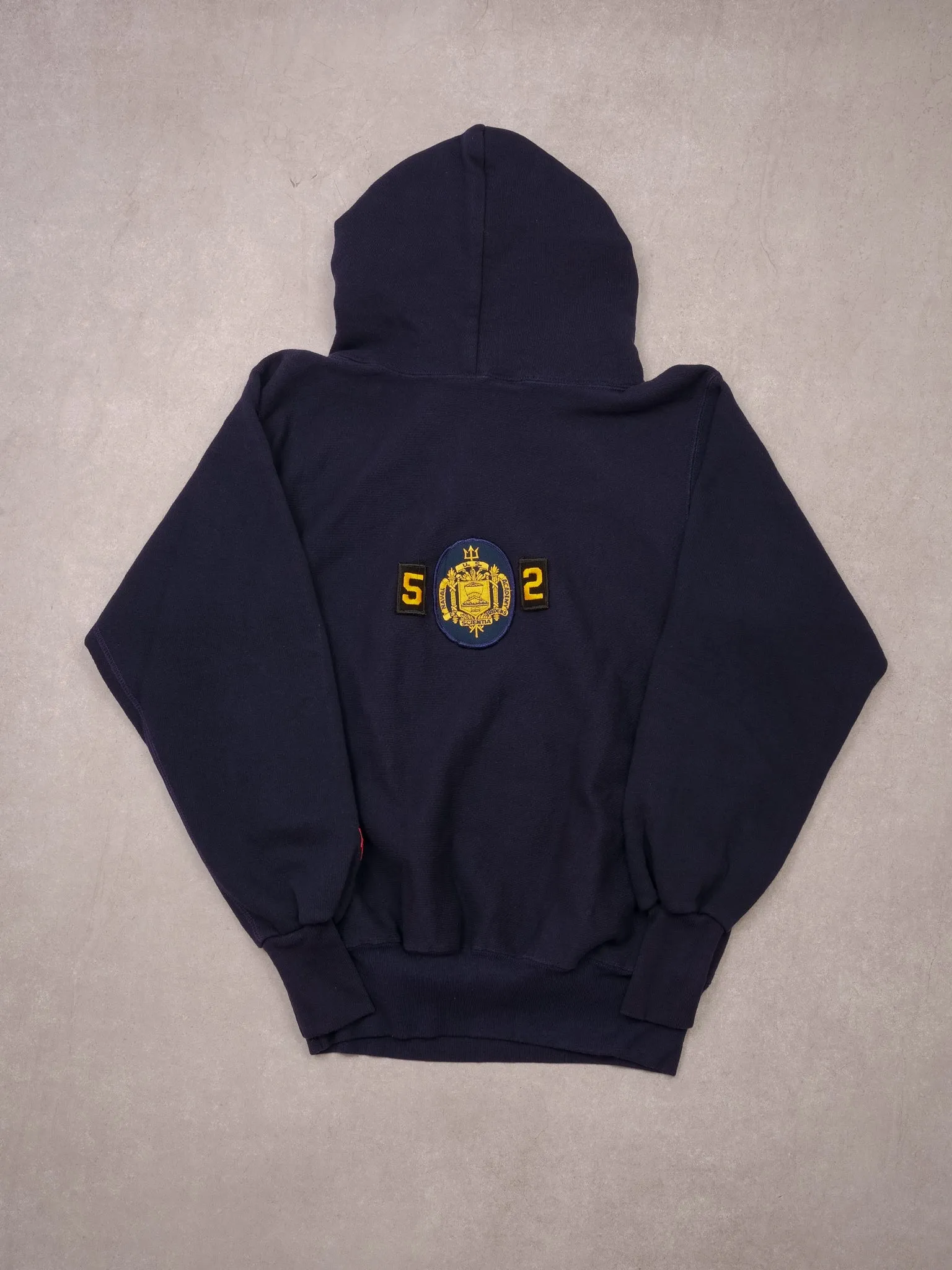 Vintage 90s Blue US Navy Academy Emblem Hoodie (M) sold by Rebalance Vintage product image thumbnail 4